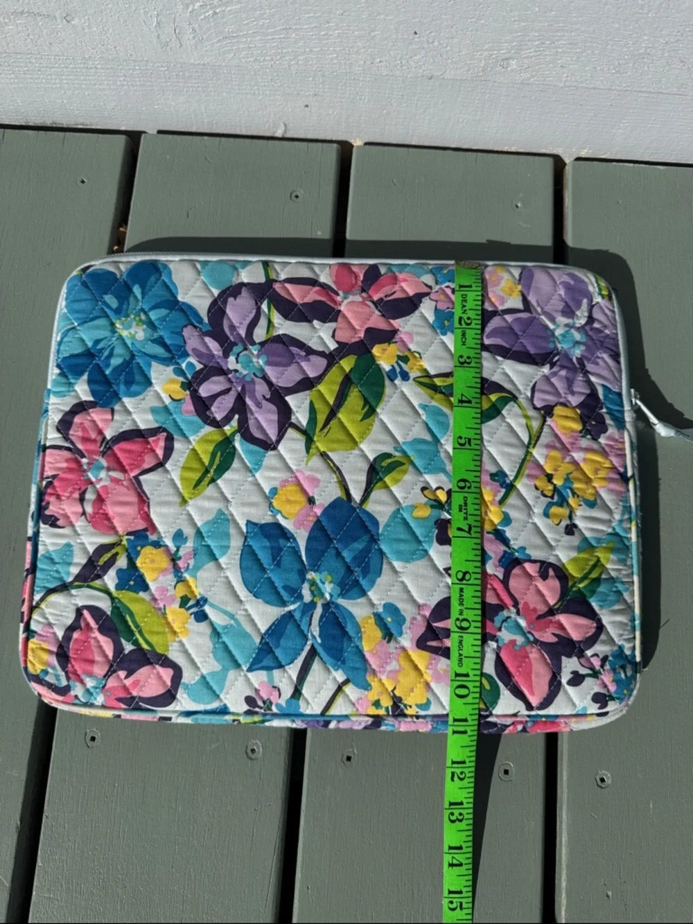 Vera Bradley Quilted Cotton Floral Laptop Sleeve